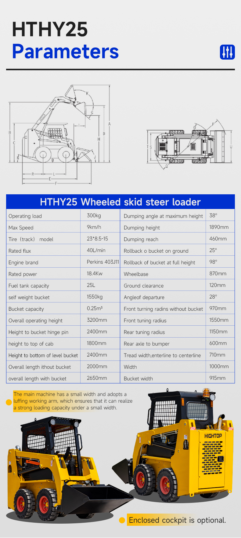 HTHER25 Skid Gulder Loader